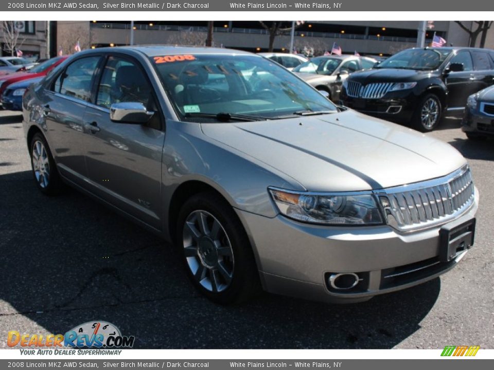 2008 Lincoln MKZ AWD Sedan Silver Birch Metallic / Dark Charcoal Photo #4