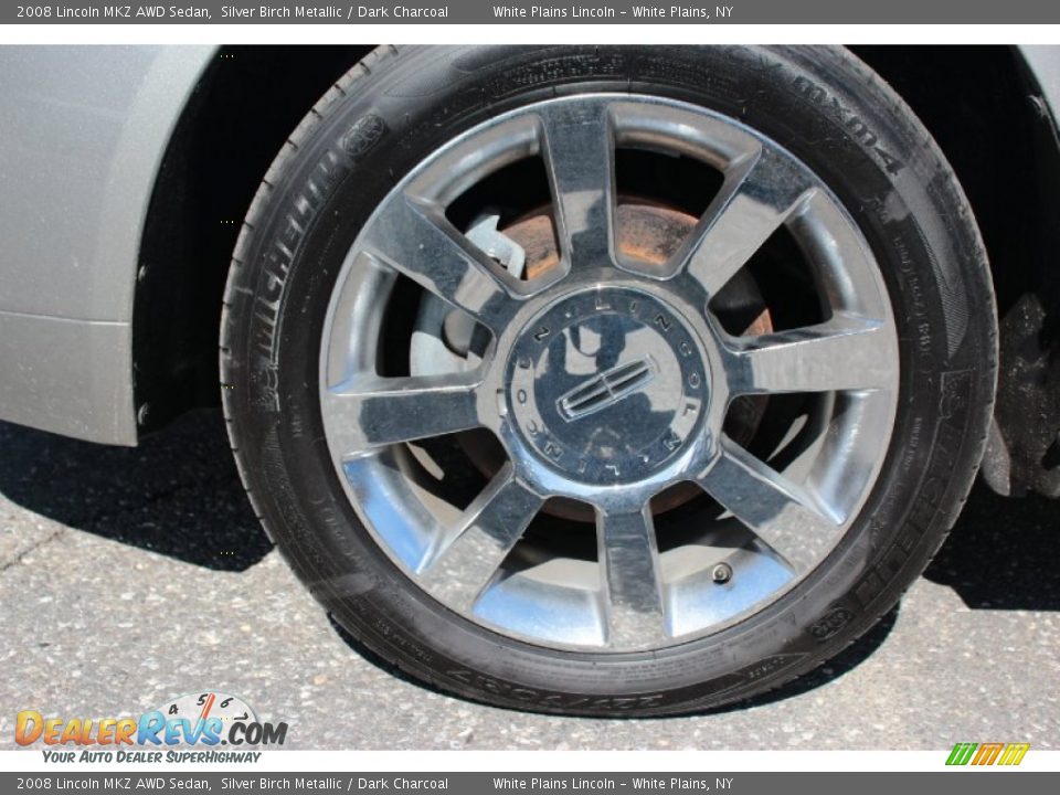 2008 Lincoln MKZ AWD Sedan Silver Birch Metallic / Dark Charcoal Photo #6