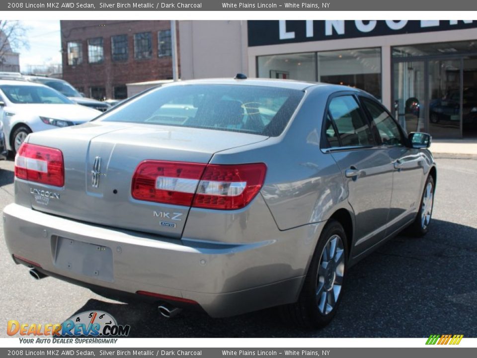 2008 Lincoln MKZ AWD Sedan Silver Birch Metallic / Dark Charcoal Photo #7