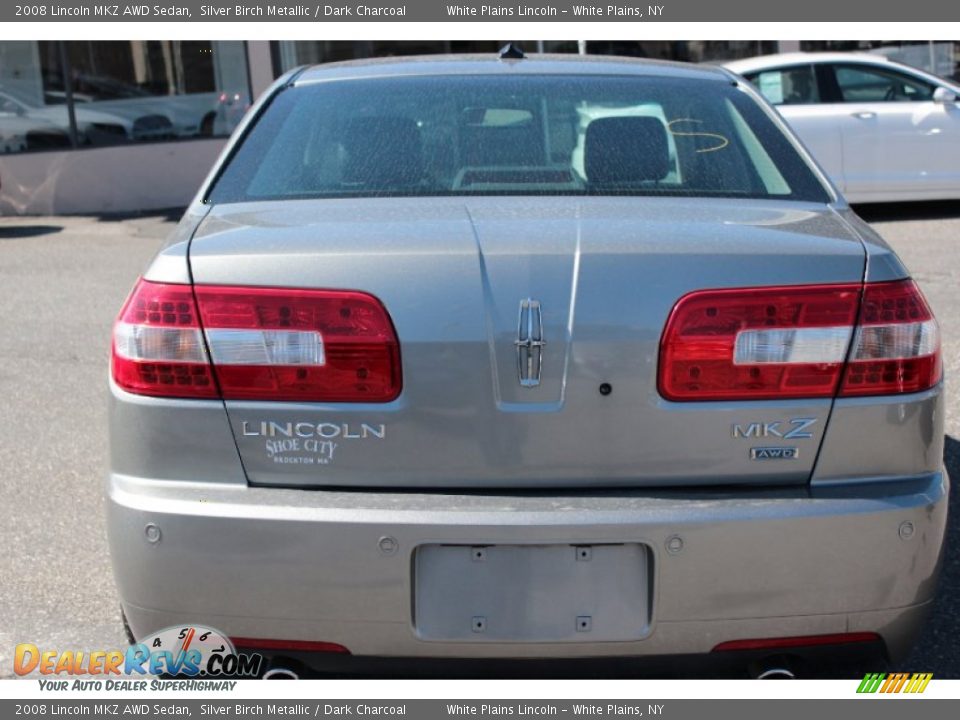 2008 Lincoln MKZ AWD Sedan Silver Birch Metallic / Dark Charcoal Photo #8