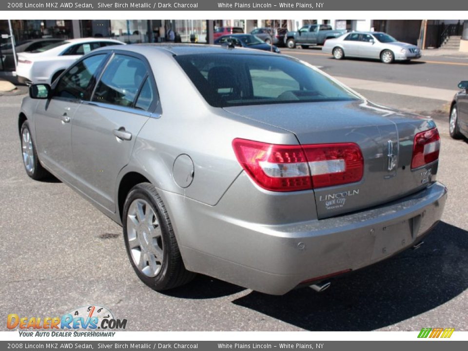 2008 Lincoln MKZ AWD Sedan Silver Birch Metallic / Dark Charcoal Photo #10