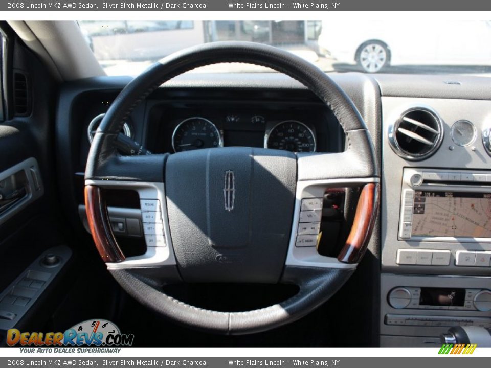 2008 Lincoln MKZ AWD Sedan Silver Birch Metallic / Dark Charcoal Photo #20