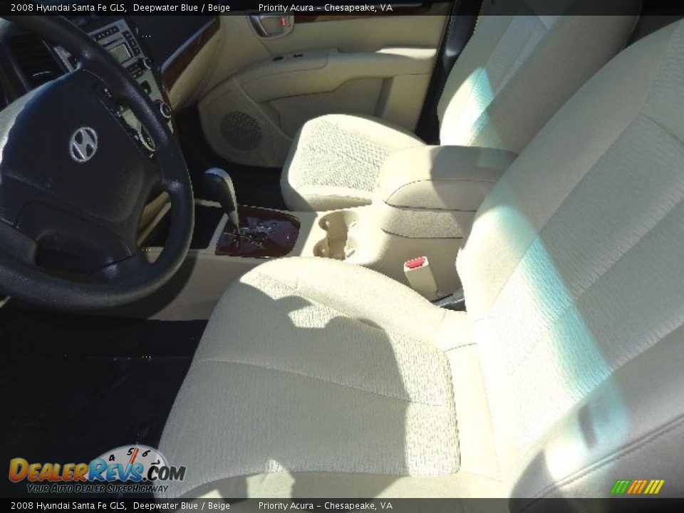 2008 Hyundai Santa Fe GLS Deepwater Blue / Beige Photo #11