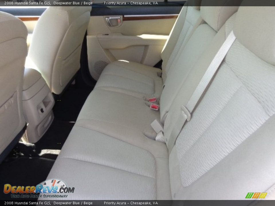 2008 Hyundai Santa Fe GLS Deepwater Blue / Beige Photo #12