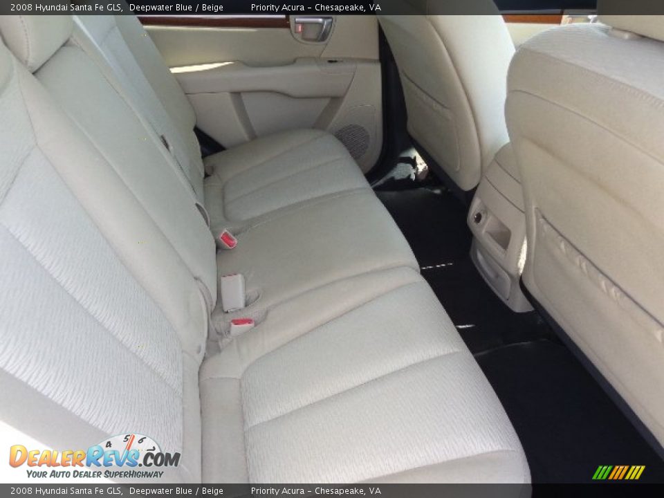 2008 Hyundai Santa Fe GLS Deepwater Blue / Beige Photo #14