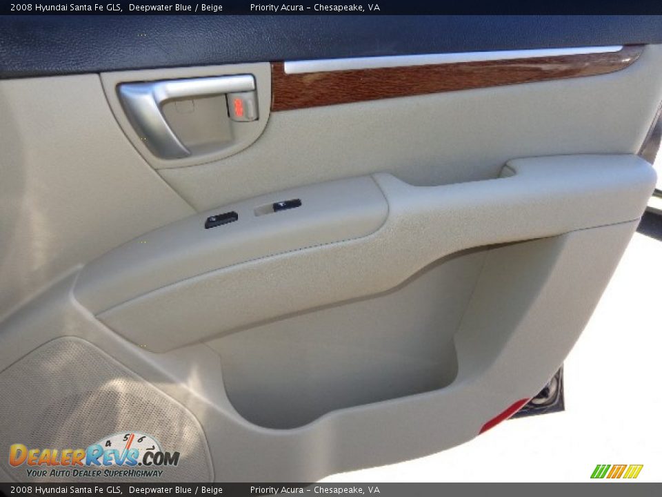 2008 Hyundai Santa Fe GLS Deepwater Blue / Beige Photo #18