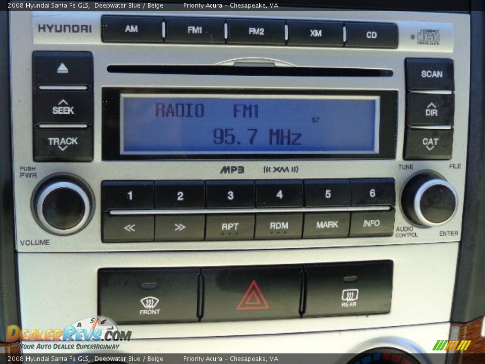 2008 Hyundai Santa Fe GLS Deepwater Blue / Beige Photo #19