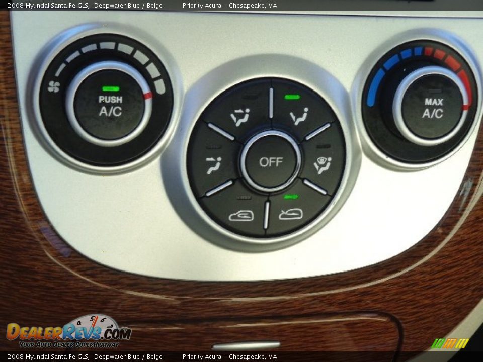 2008 Hyundai Santa Fe GLS Deepwater Blue / Beige Photo #20