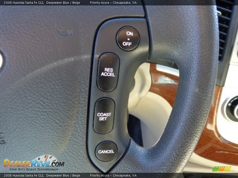 2008 Hyundai Santa Fe GLS Deepwater Blue / Beige Photo #22
