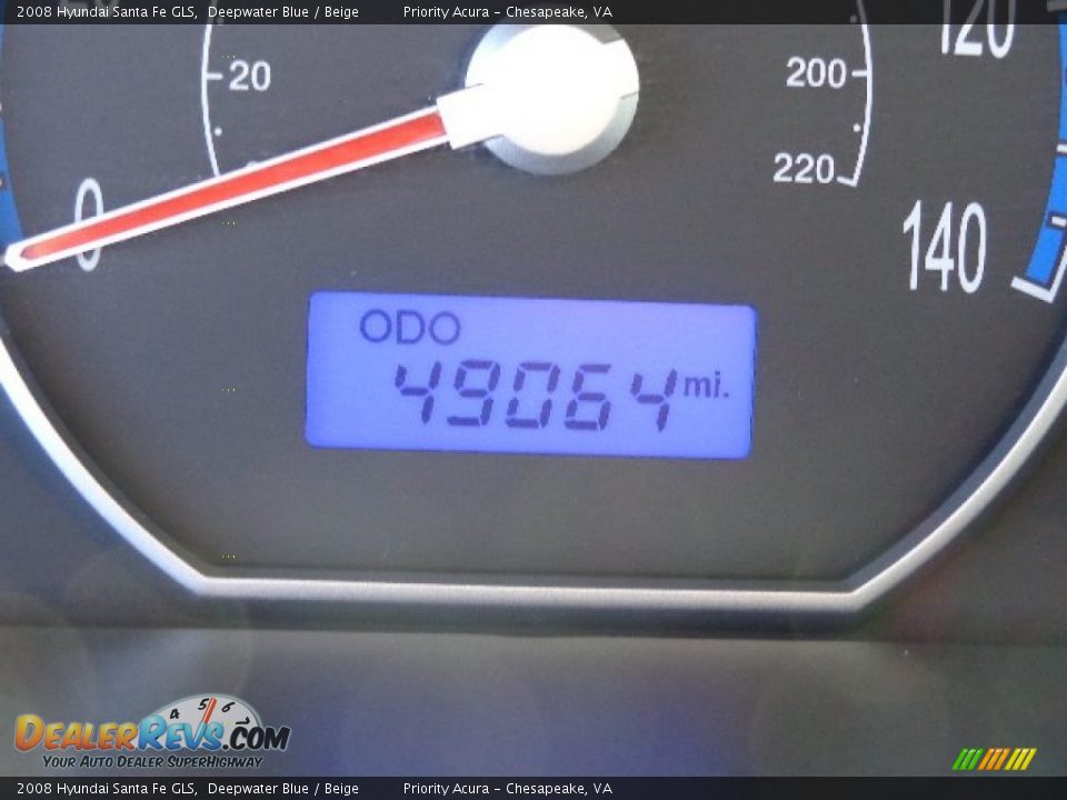 2008 Hyundai Santa Fe GLS Deepwater Blue / Beige Photo #24