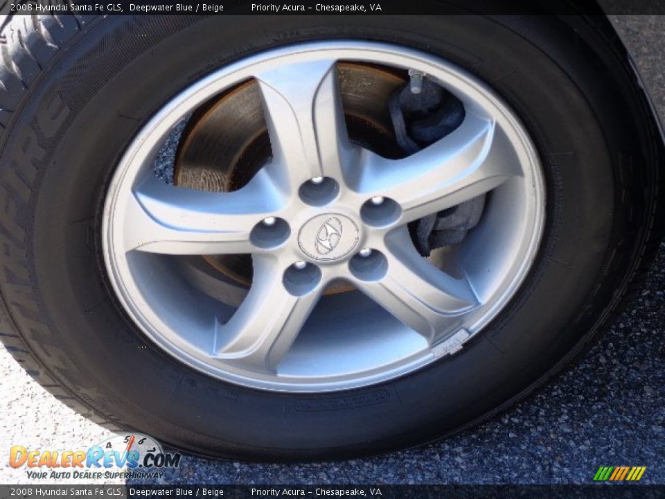 2008 Hyundai Santa Fe GLS Deepwater Blue / Beige Photo #25