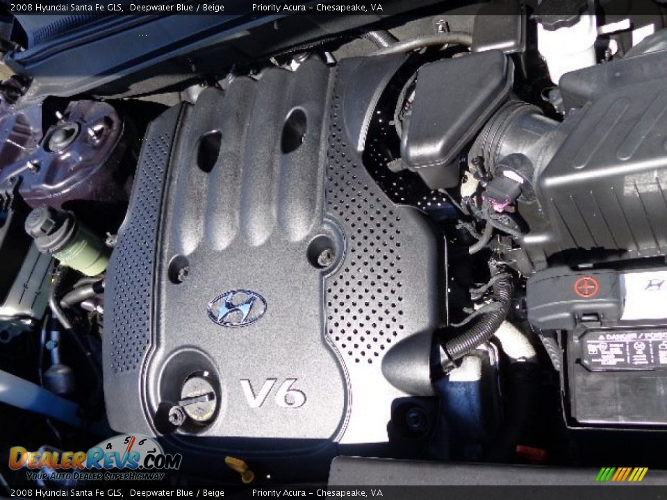 2008 Hyundai Santa Fe GLS Deepwater Blue / Beige Photo #27