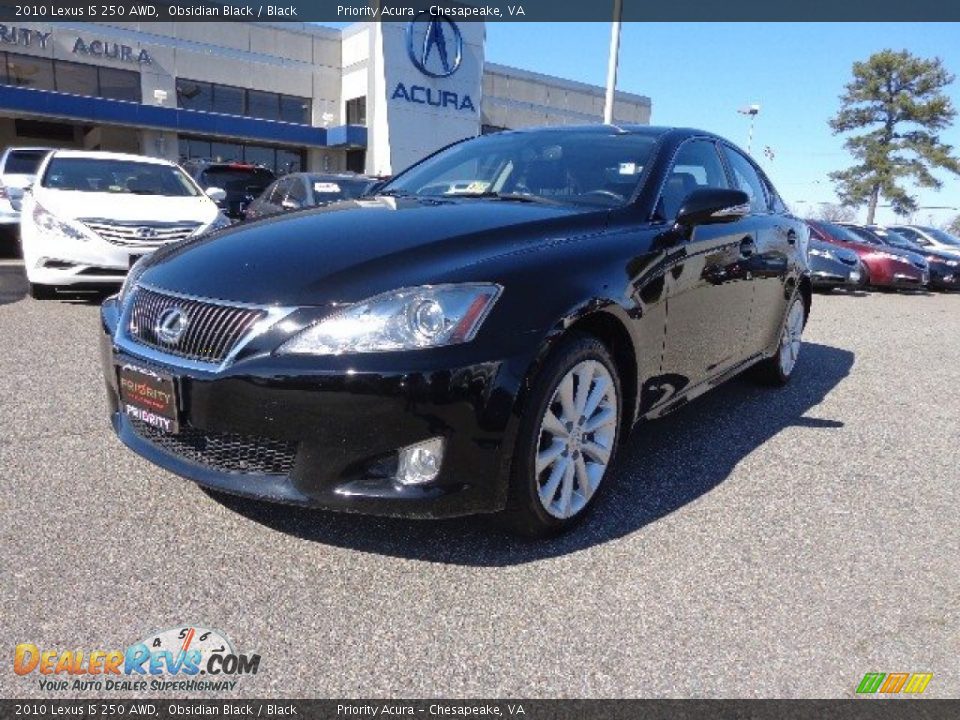 2010 Lexus IS 250 AWD Obsidian Black / Black Photo #1