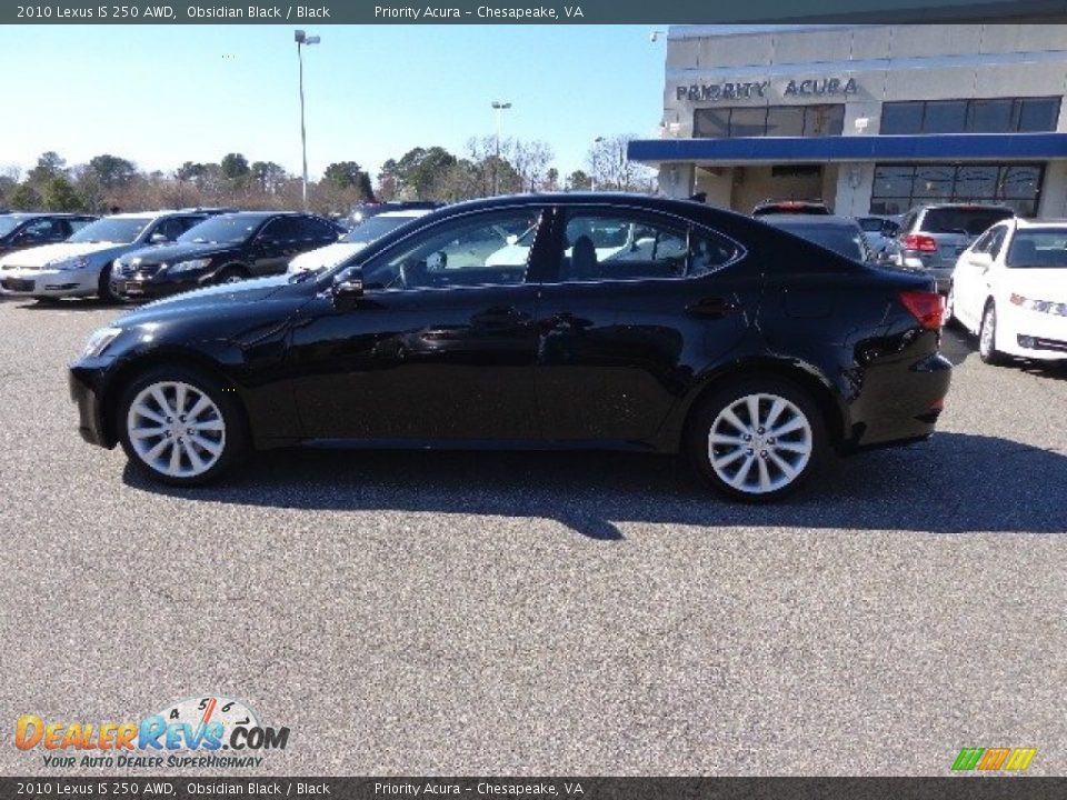 2010 Lexus IS 250 AWD Obsidian Black / Black Photo #3