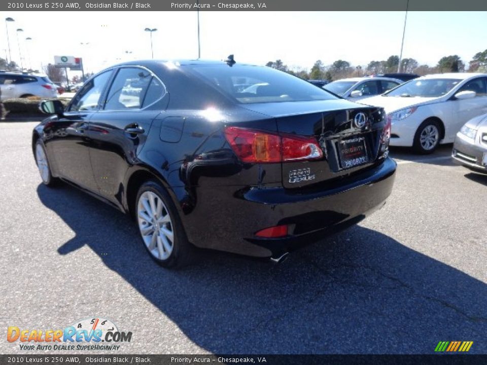 2010 Lexus IS 250 AWD Obsidian Black / Black Photo #4