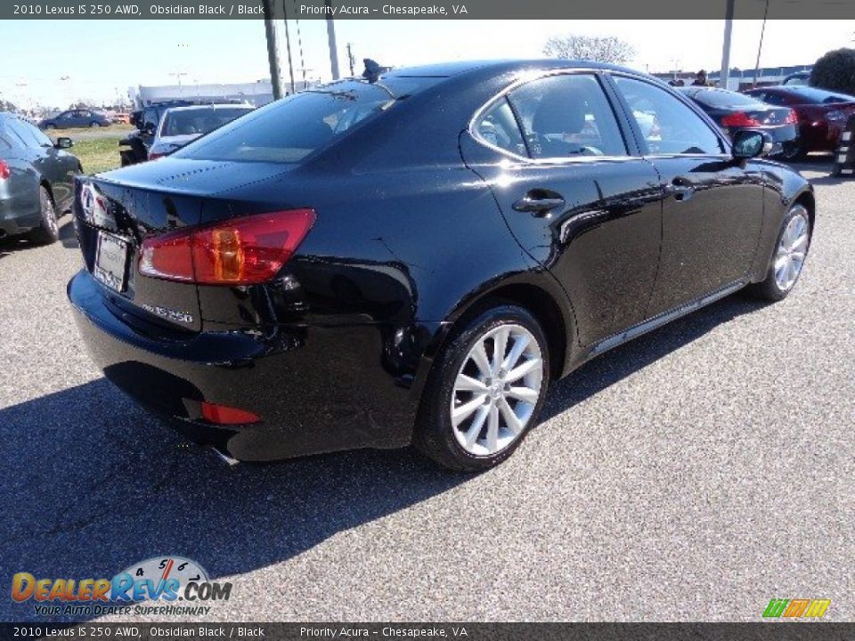 2010 Lexus IS 250 AWD Obsidian Black / Black Photo #5
