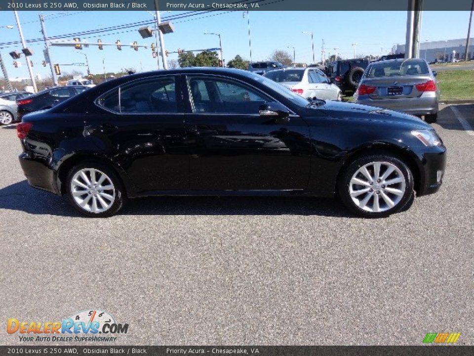 2010 Lexus IS 250 AWD Obsidian Black / Black Photo #7