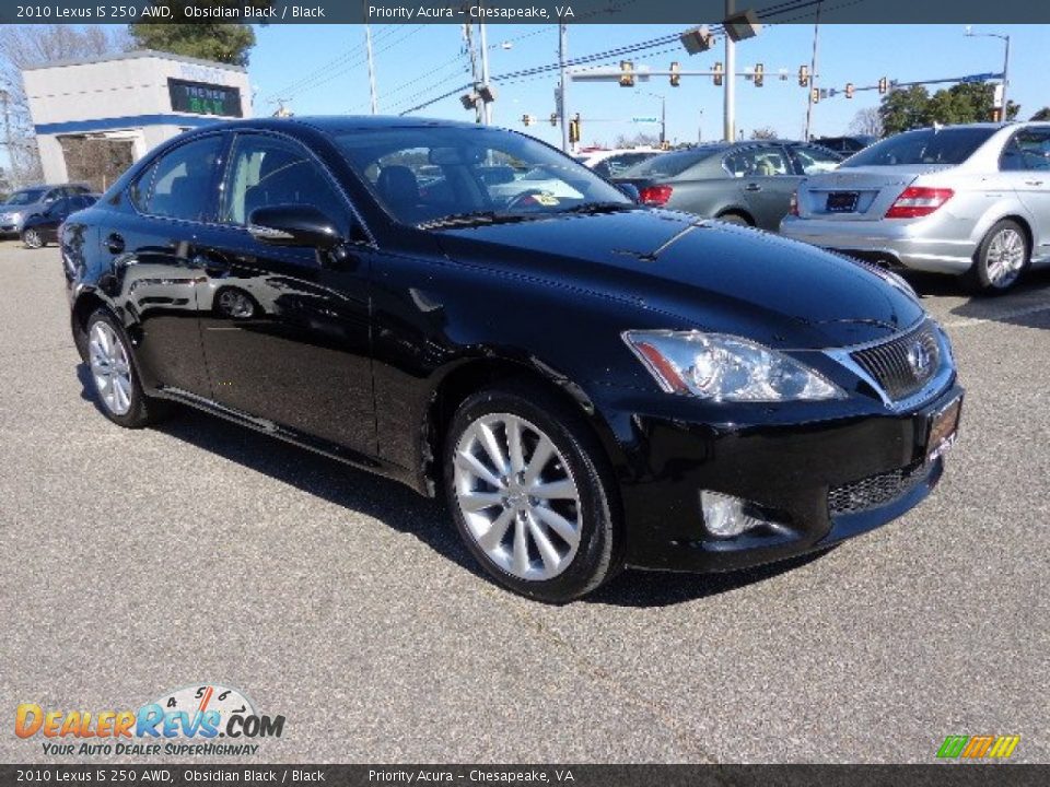 2010 Lexus IS 250 AWD Obsidian Black / Black Photo #8