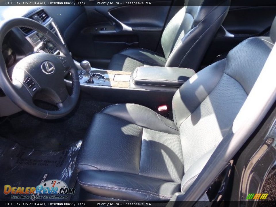2010 Lexus IS 250 AWD Obsidian Black / Black Photo #10