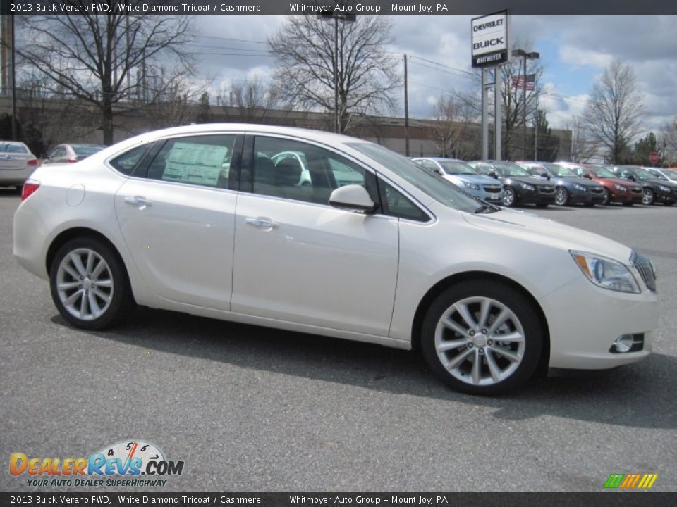 2013 Buick Verano FWD White Diamond Tricoat / Cashmere Photo #2