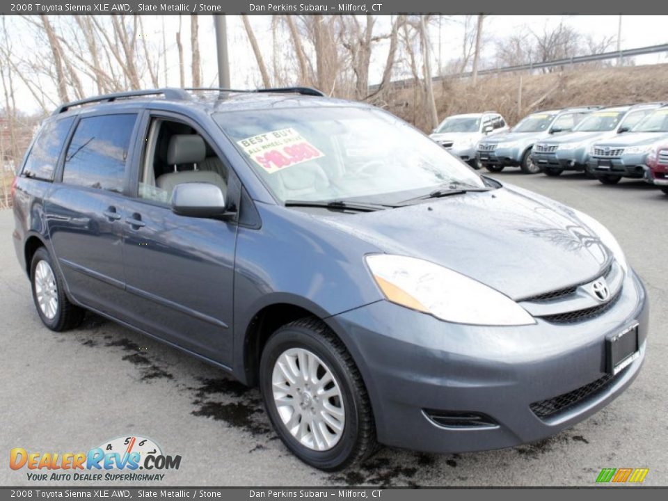 2008 Toyota Sienna XLE AWD Slate Metallic / Stone Photo #3