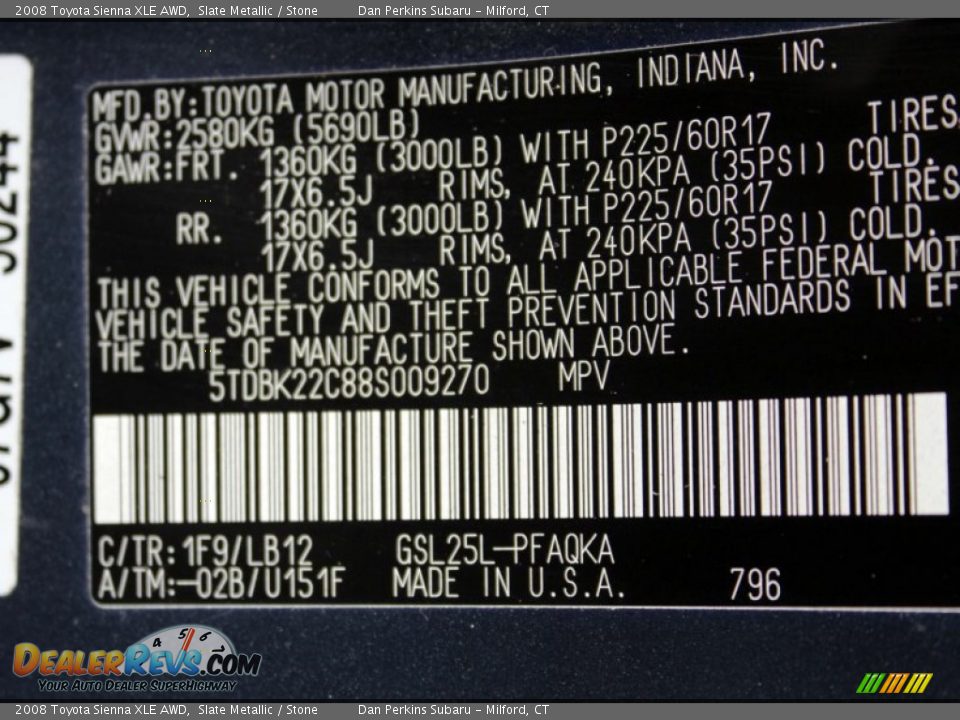 2008 Toyota Sienna XLE AWD Slate Metallic / Stone Photo #25