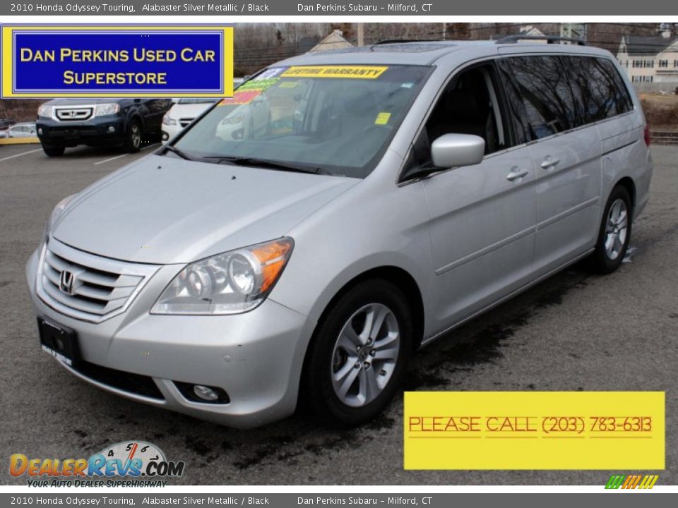 2010 Honda Odyssey Touring Alabaster Silver Metallic / Black Photo #1