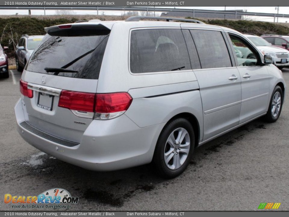 2010 Honda Odyssey Touring Alabaster Silver Metallic / Black Photo #6