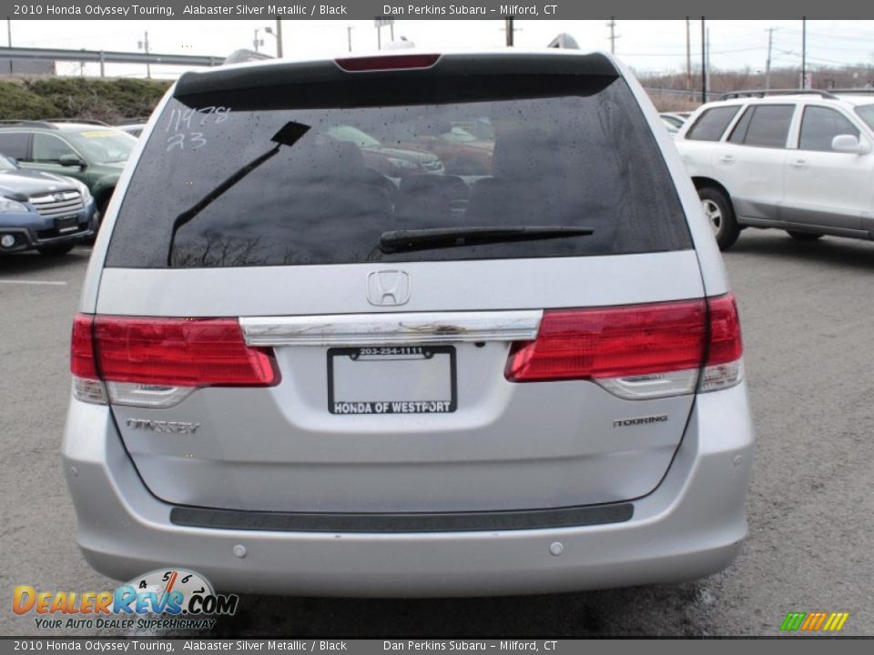 2010 Honda Odyssey Touring Alabaster Silver Metallic / Black Photo #7