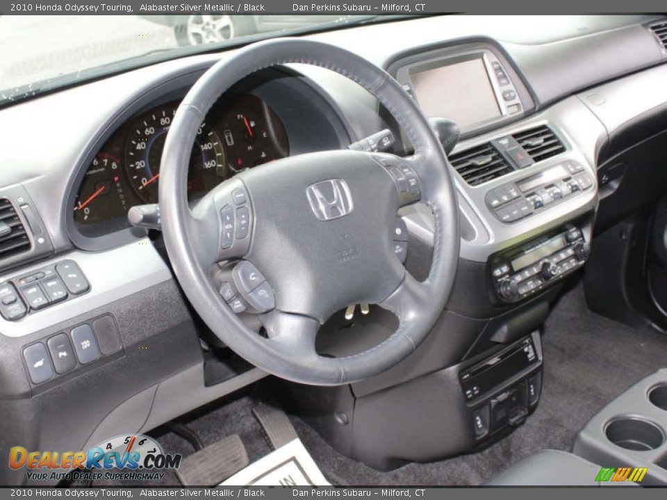2010 Honda Odyssey Touring Alabaster Silver Metallic / Black Photo #14