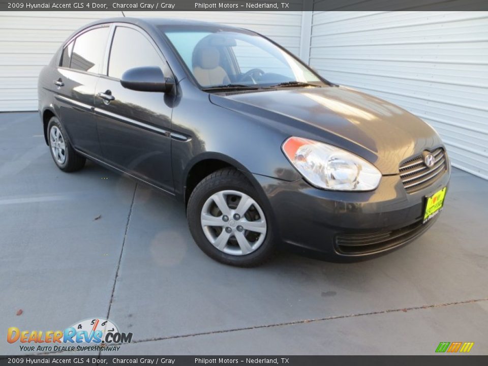 2009 Hyundai Accent GLS 4 Door Charcoal Gray / Gray Photo #1