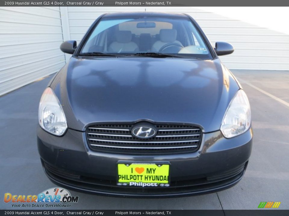 2009 Hyundai Accent GLS 4 Door Charcoal Gray / Gray Photo #8