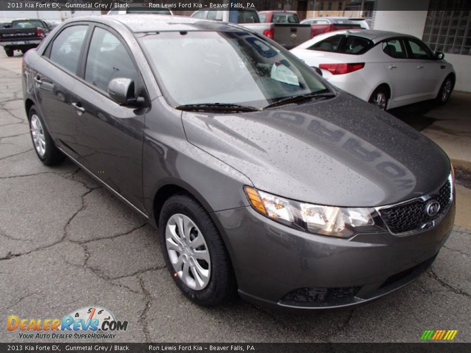 2013 Kia Forte EX Gunmetal Grey / Black Photo #2