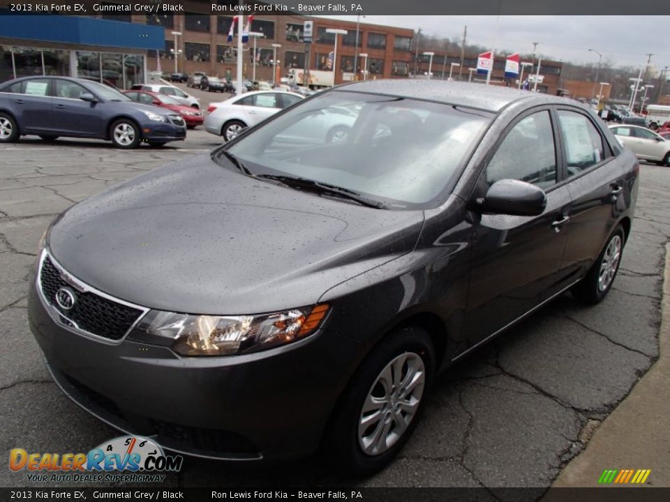 2013 Kia Forte EX Gunmetal Grey / Black Photo #4