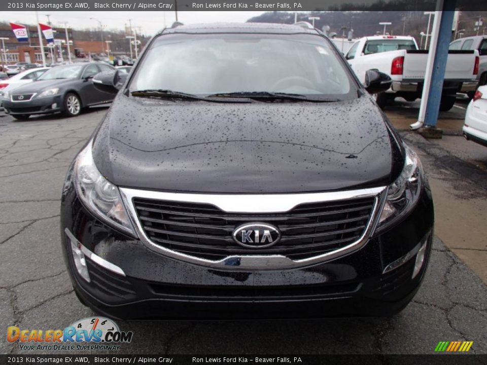 2013 Kia Sportage EX AWD Black Cherry / Alpine Gray Photo #3