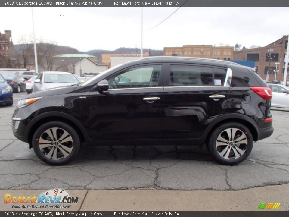 2013 Kia Sportage EX AWD Black Cherry / Alpine Gray Photo #5
