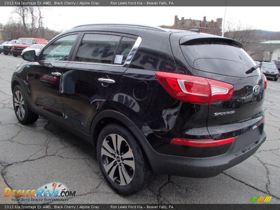 2013 Kia Sportage EX AWD Black Cherry / Alpine Gray Photo #6