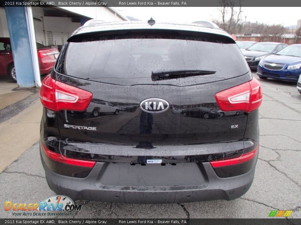 2013 Kia Sportage EX AWD Black Cherry / Alpine Gray Photo #7