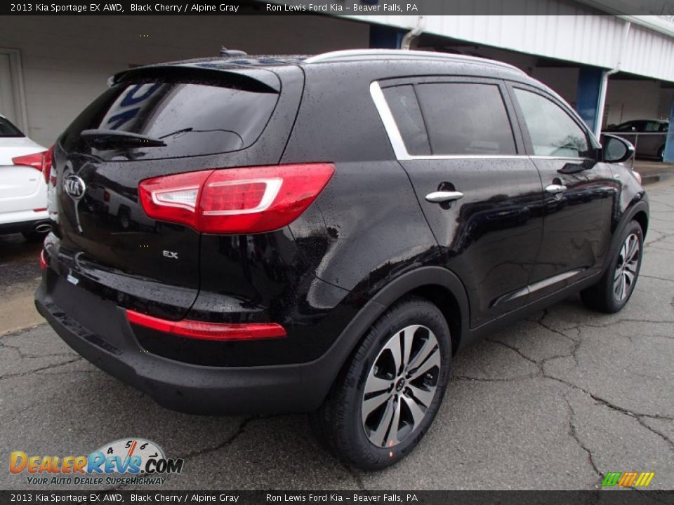 2013 Kia Sportage EX AWD Black Cherry / Alpine Gray Photo #8