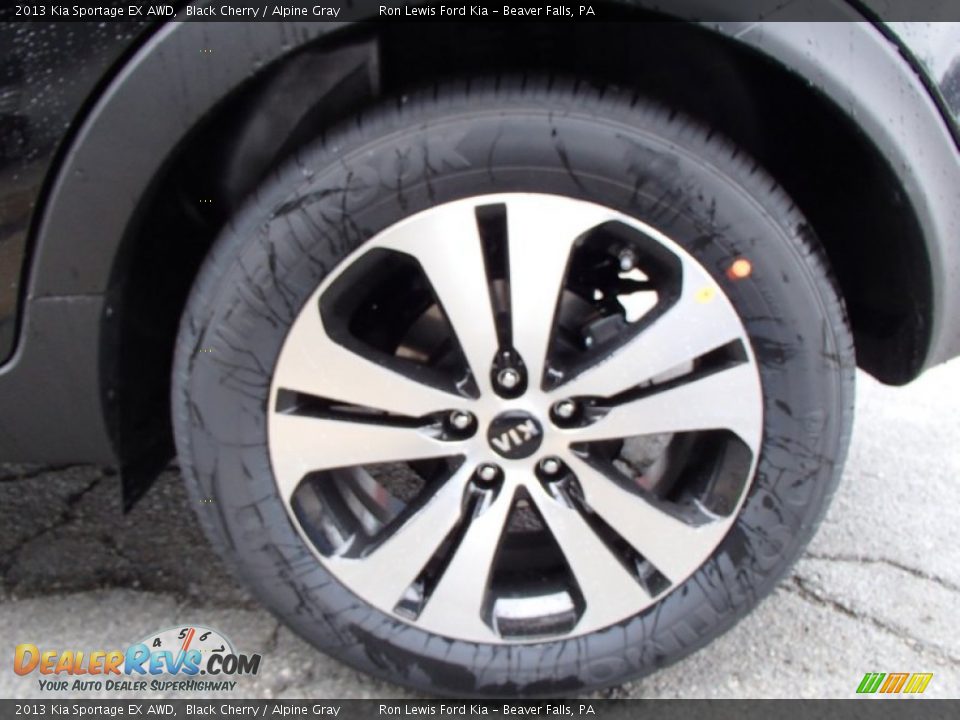 2013 Kia Sportage EX AWD Black Cherry / Alpine Gray Photo #9