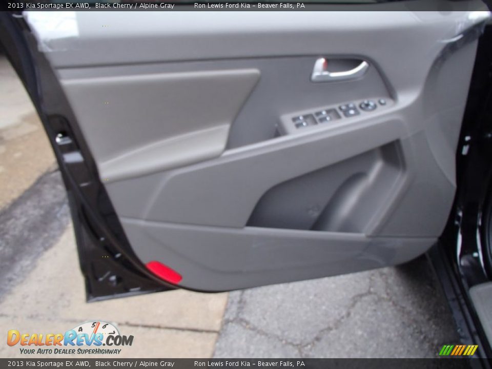 2013 Kia Sportage EX AWD Black Cherry / Alpine Gray Photo #12
