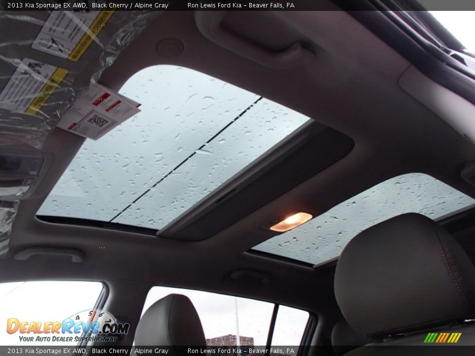 2013 Kia Sportage EX AWD Black Cherry / Alpine Gray Photo #16