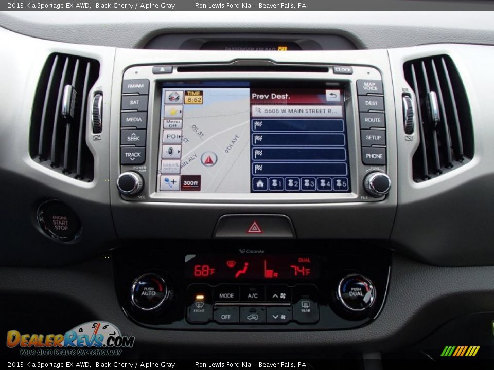 2013 Kia Sportage EX AWD Black Cherry / Alpine Gray Photo #17