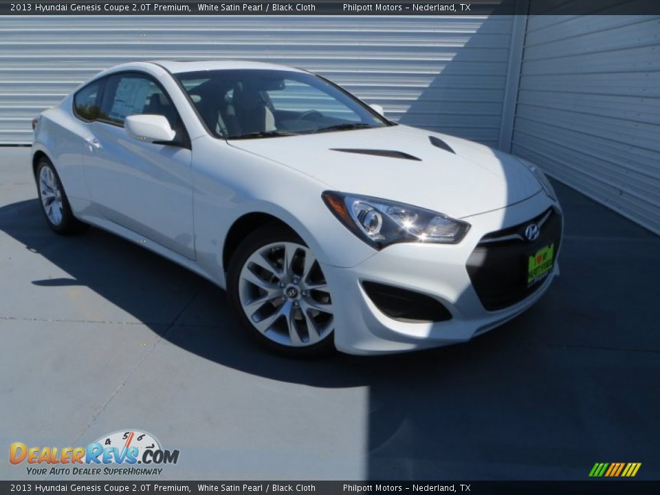 2013 Hyundai Genesis Coupe 2.0T Premium White Satin Pearl / Black Cloth Photo #1