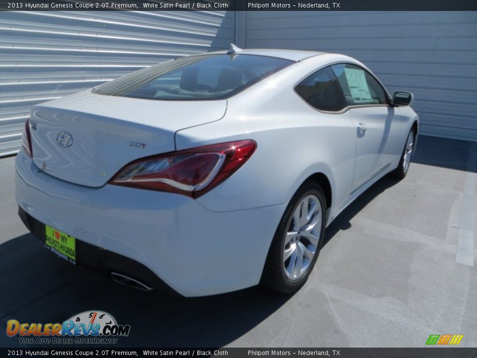 2013 Hyundai Genesis Coupe 2.0T Premium White Satin Pearl / Black Cloth Photo #4