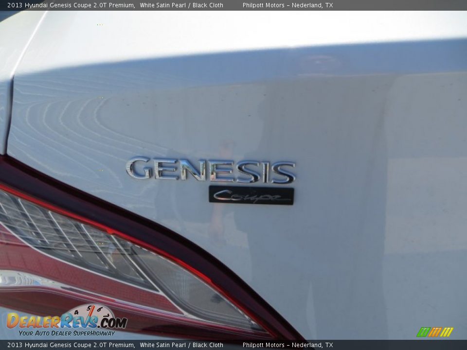 2013 Hyundai Genesis Coupe 2.0T Premium White Satin Pearl / Black Cloth Photo #6