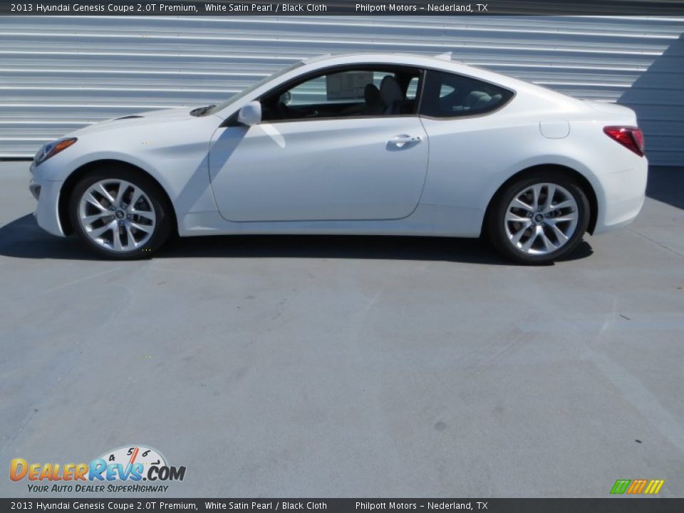 2013 Hyundai Genesis Coupe 2.0T Premium White Satin Pearl / Black Cloth Photo #8