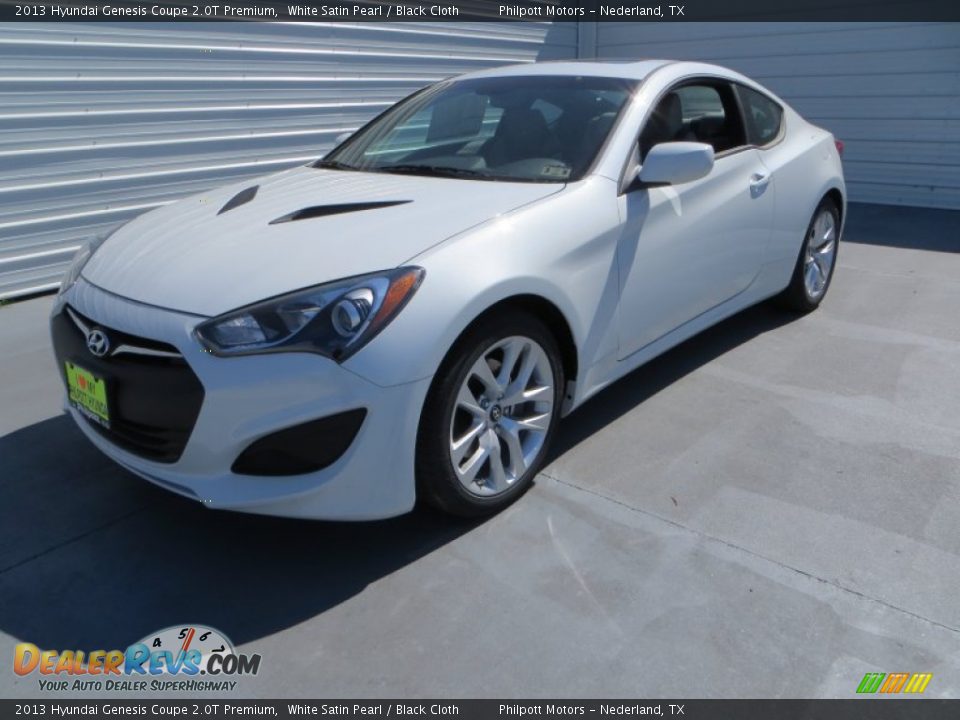 2013 Hyundai Genesis Coupe 2.0T Premium White Satin Pearl / Black Cloth Photo #9