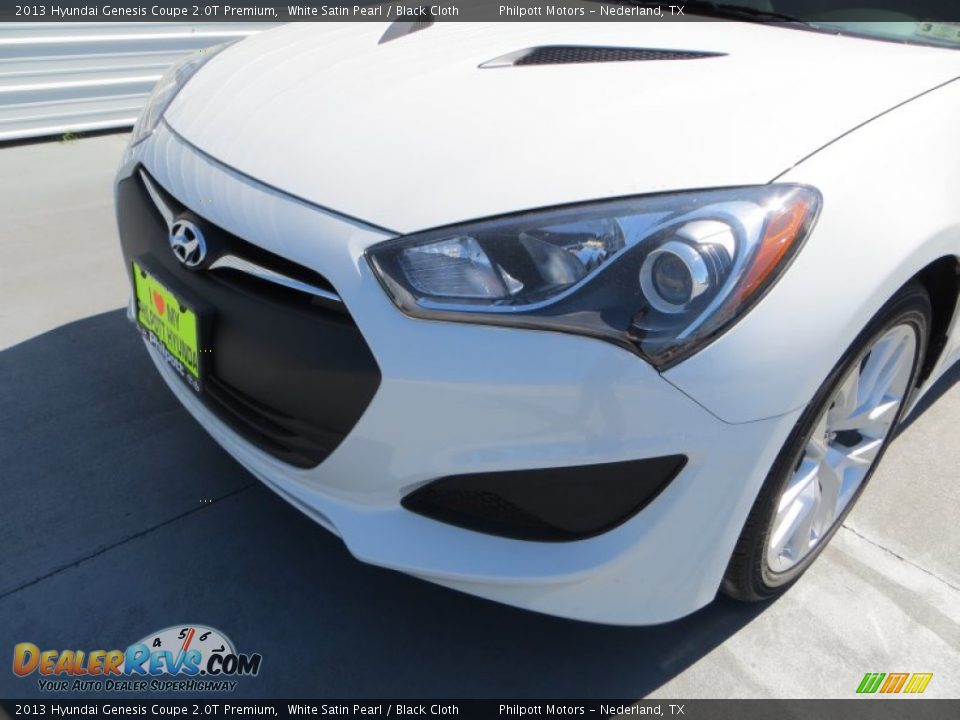 2013 Hyundai Genesis Coupe 2.0T Premium White Satin Pearl / Black Cloth Photo #12