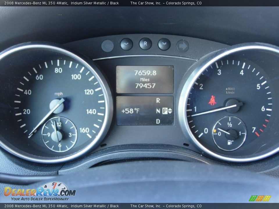 2008 Mercedes-Benz ML 350 4Matic Iridium Silver Metallic / Black Photo #2